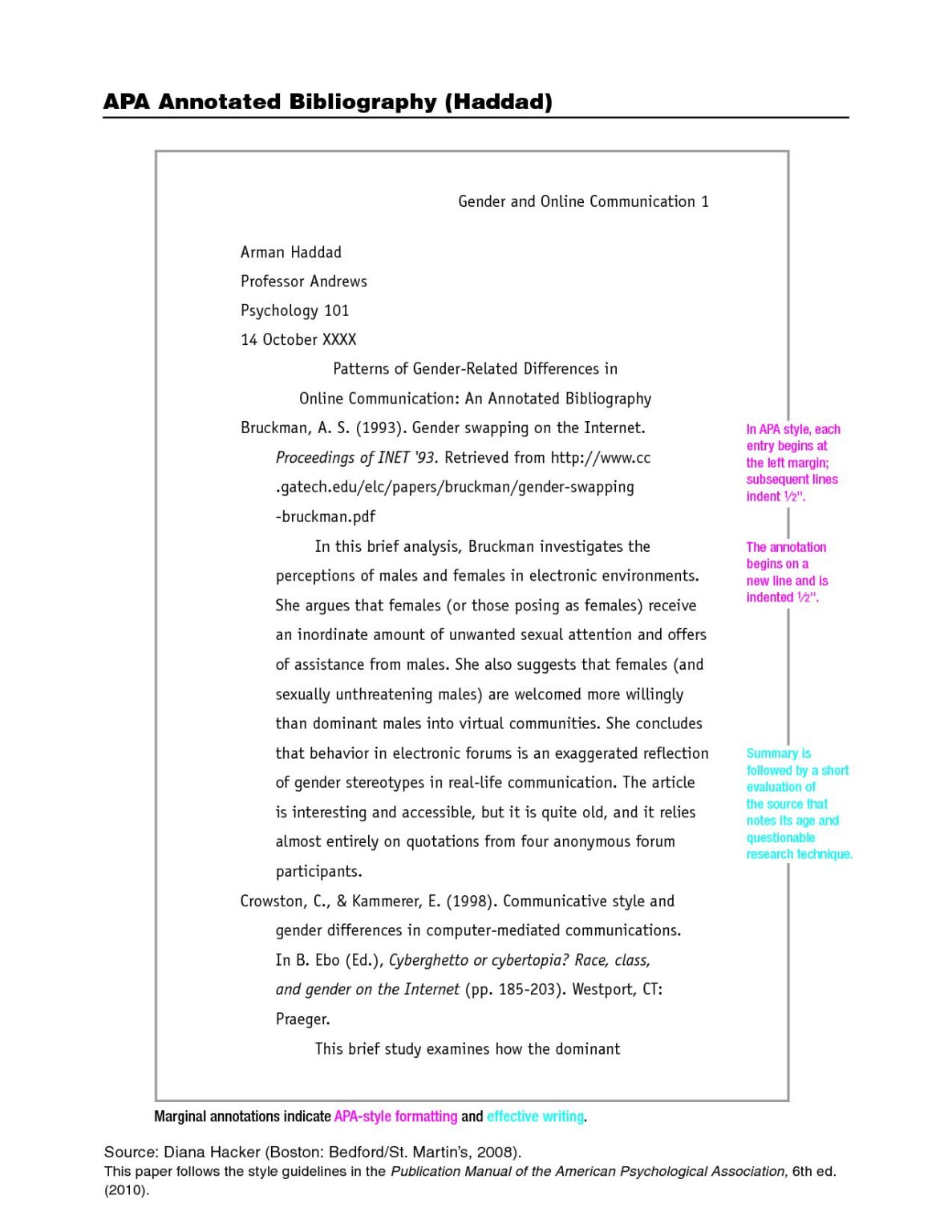 Apa Essay Format Template (word)