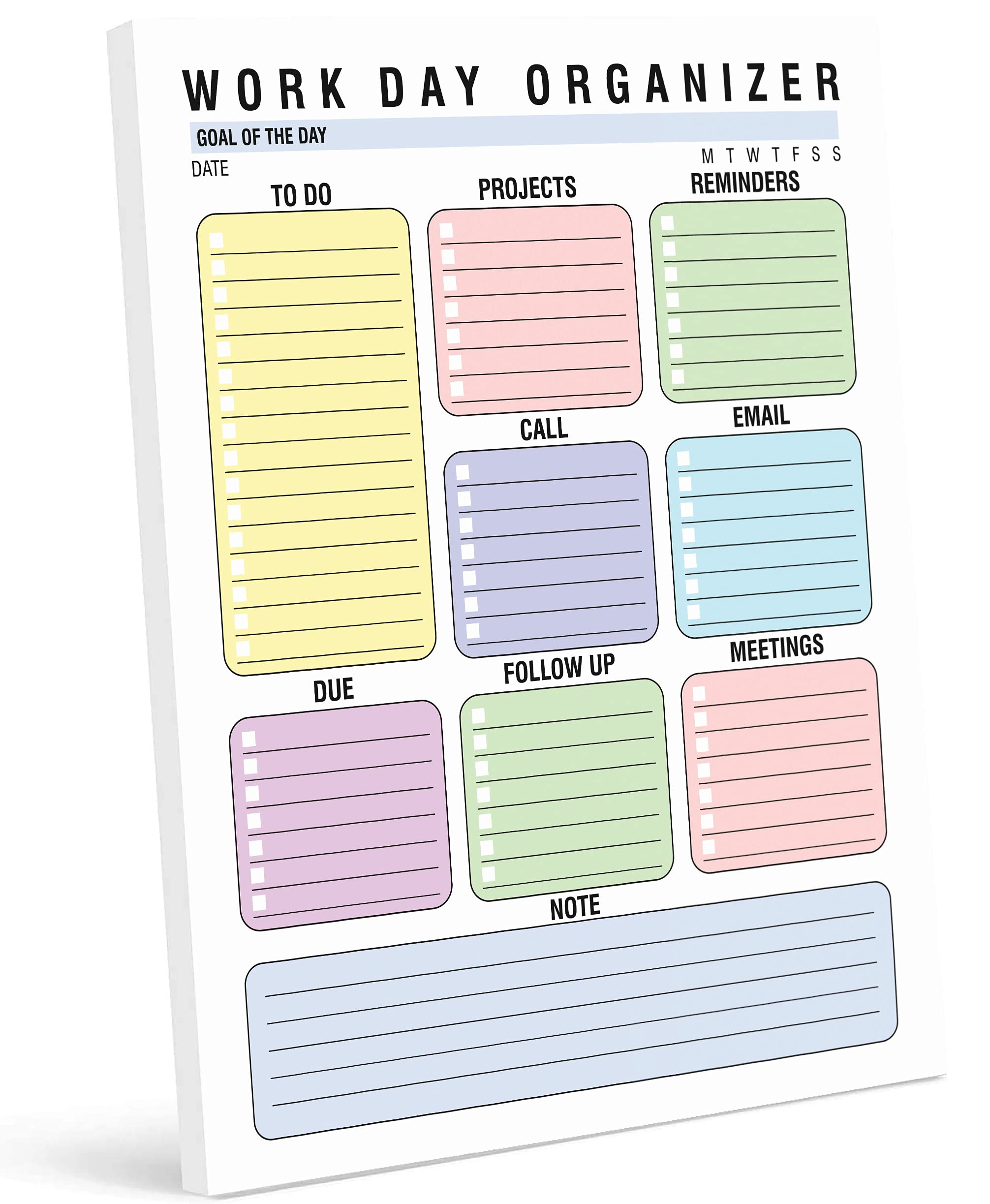 sample work daily planner template