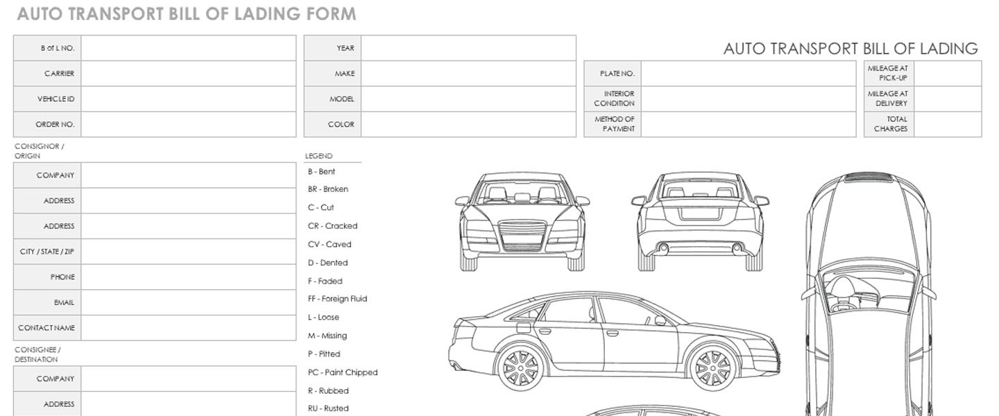 sample auto transport invoice template