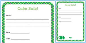 bake sale word template