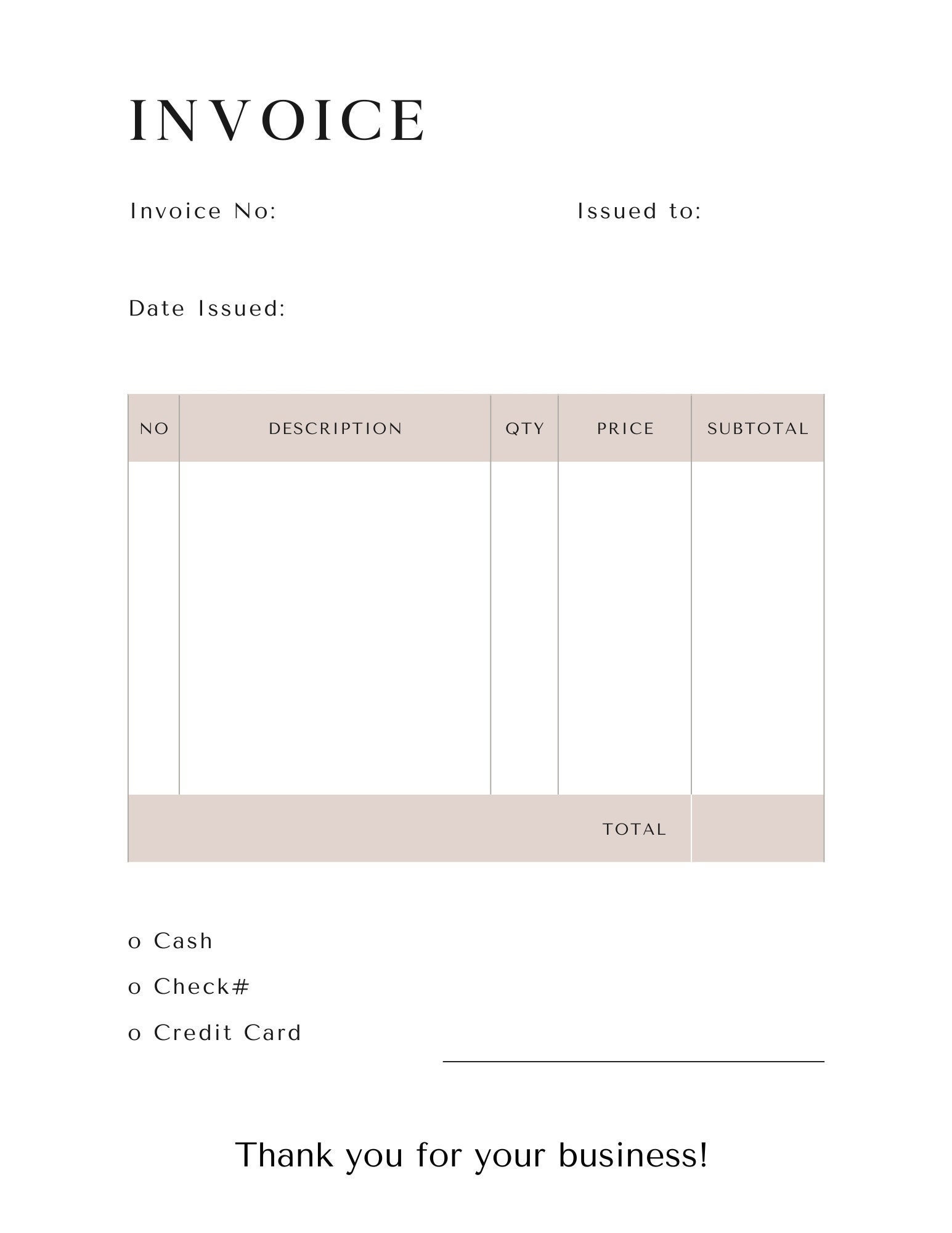 sample basic invoice template