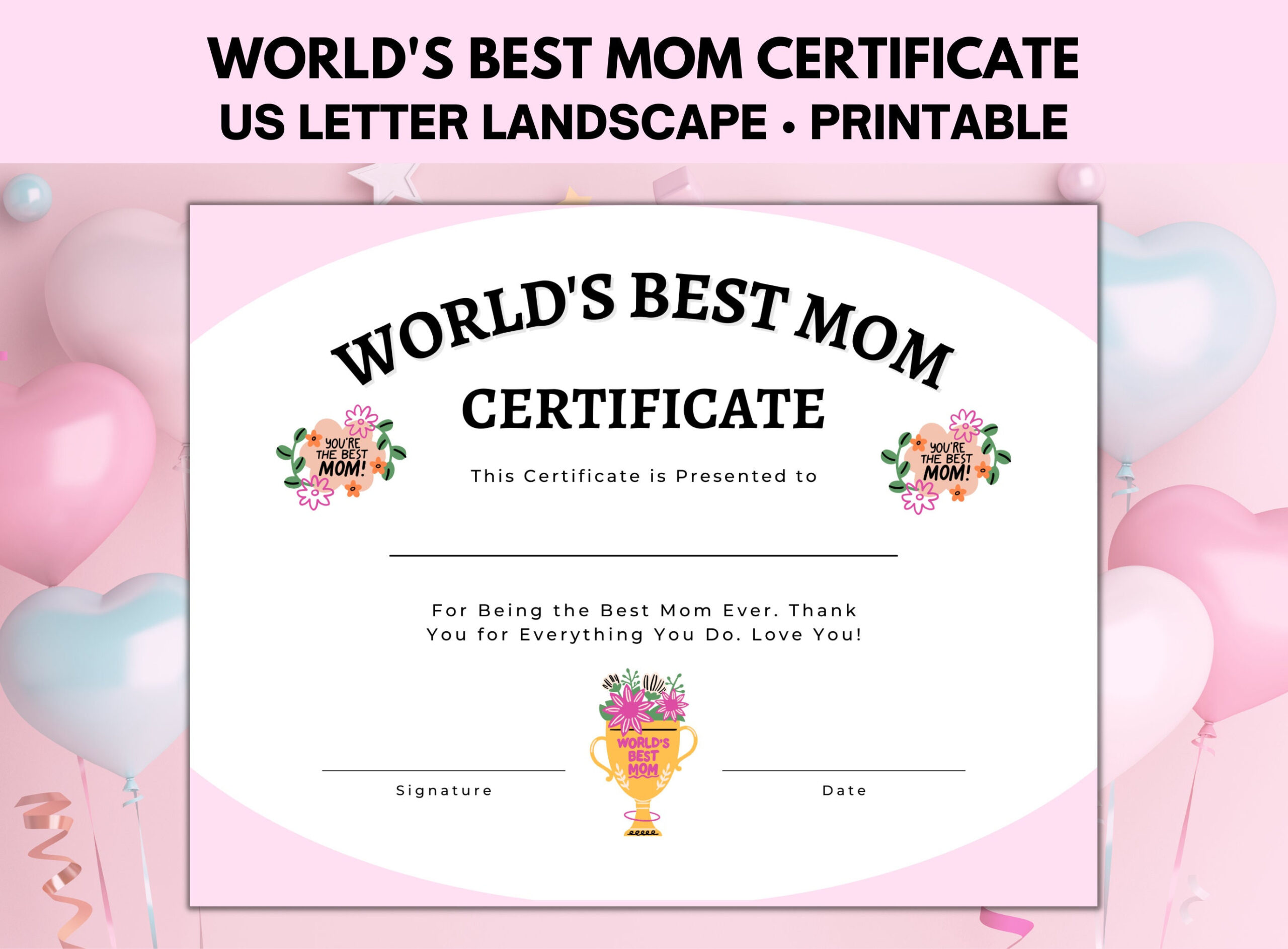 sample best mother award certificate template