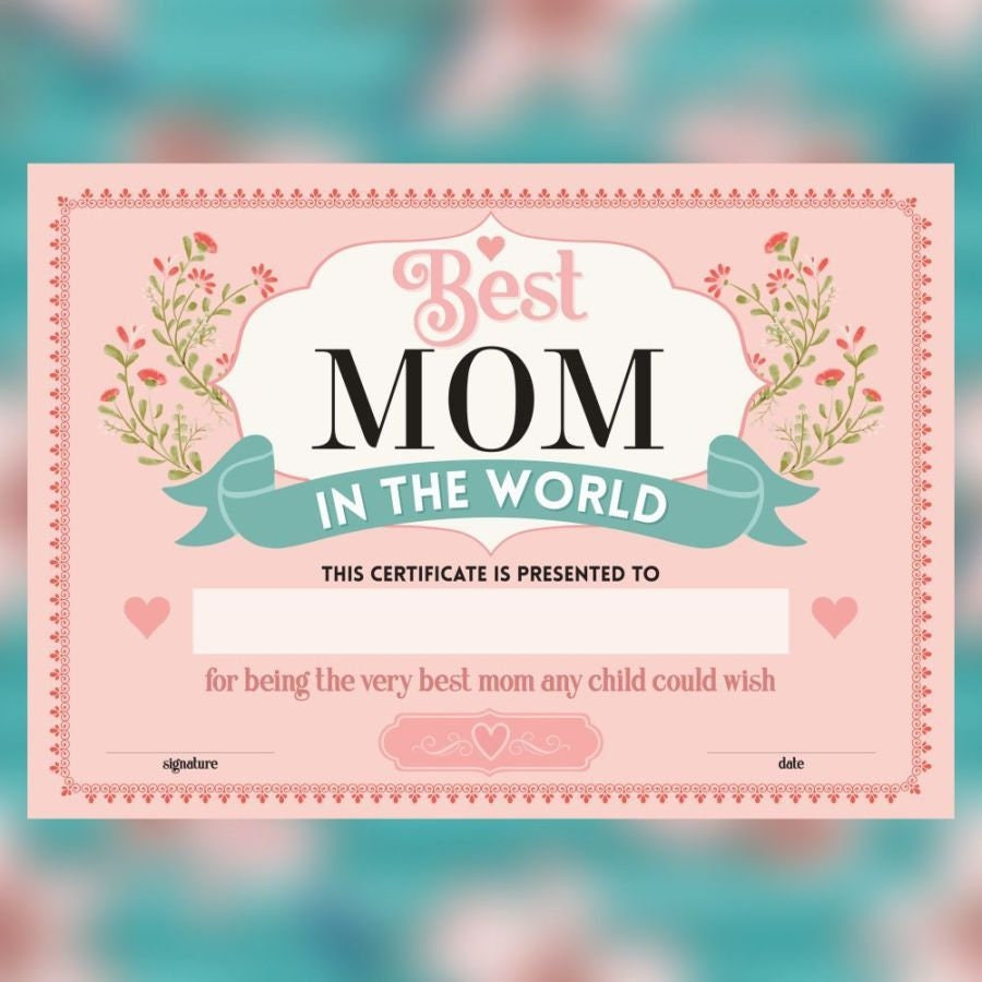 sample best mother award certificate template