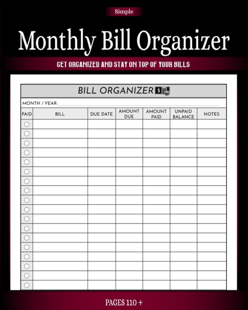 sample payment planner template