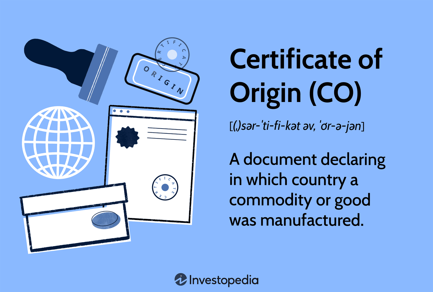 sample origin certificate template