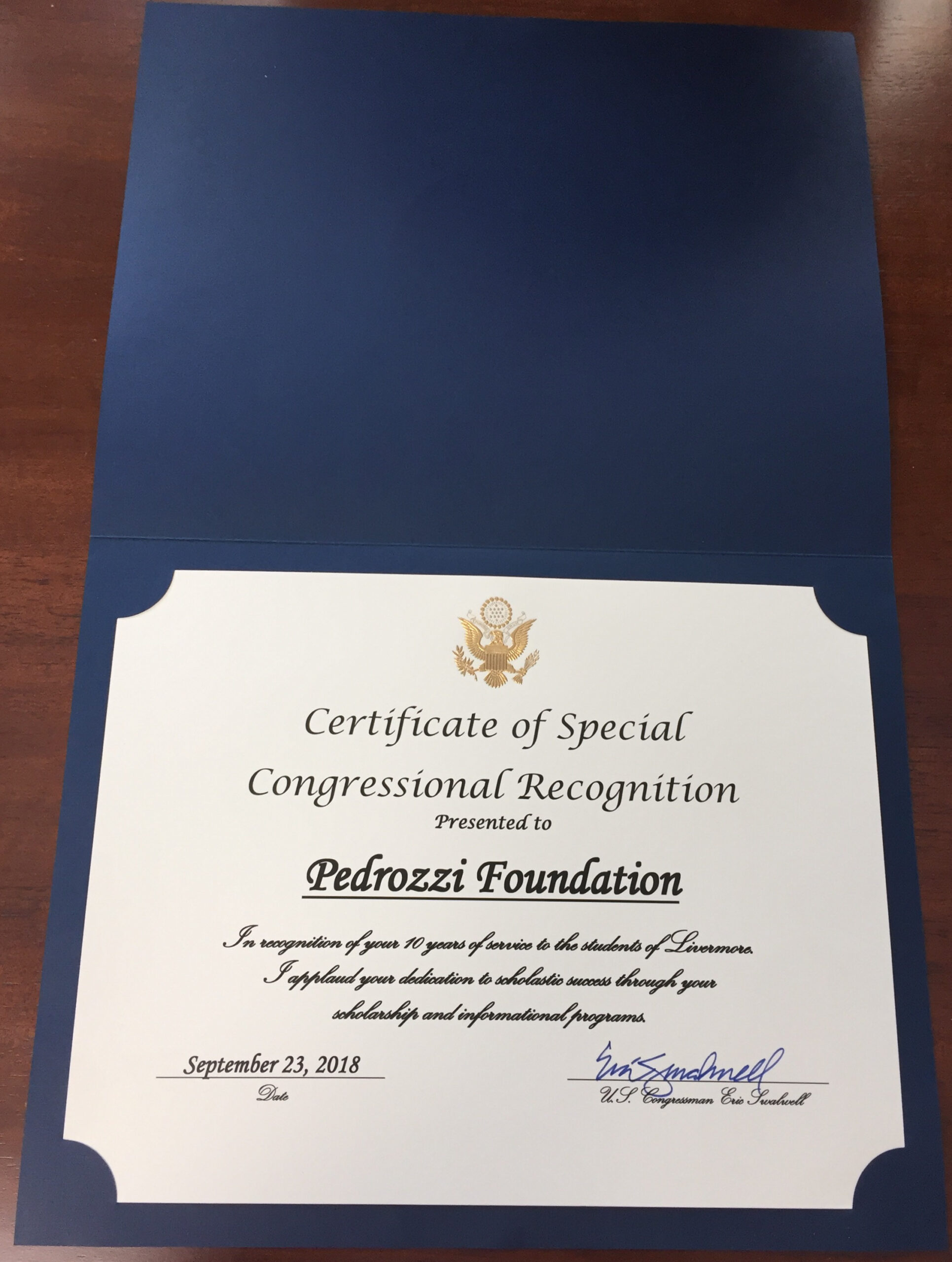 sample congressional recognition certificate template