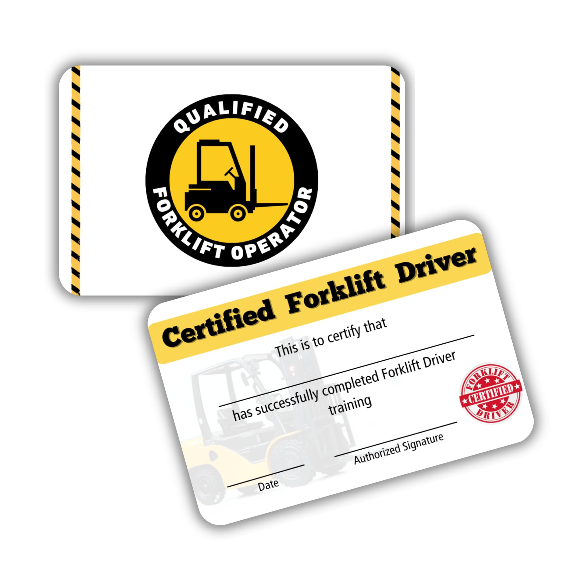 sample Forklift Certificate template