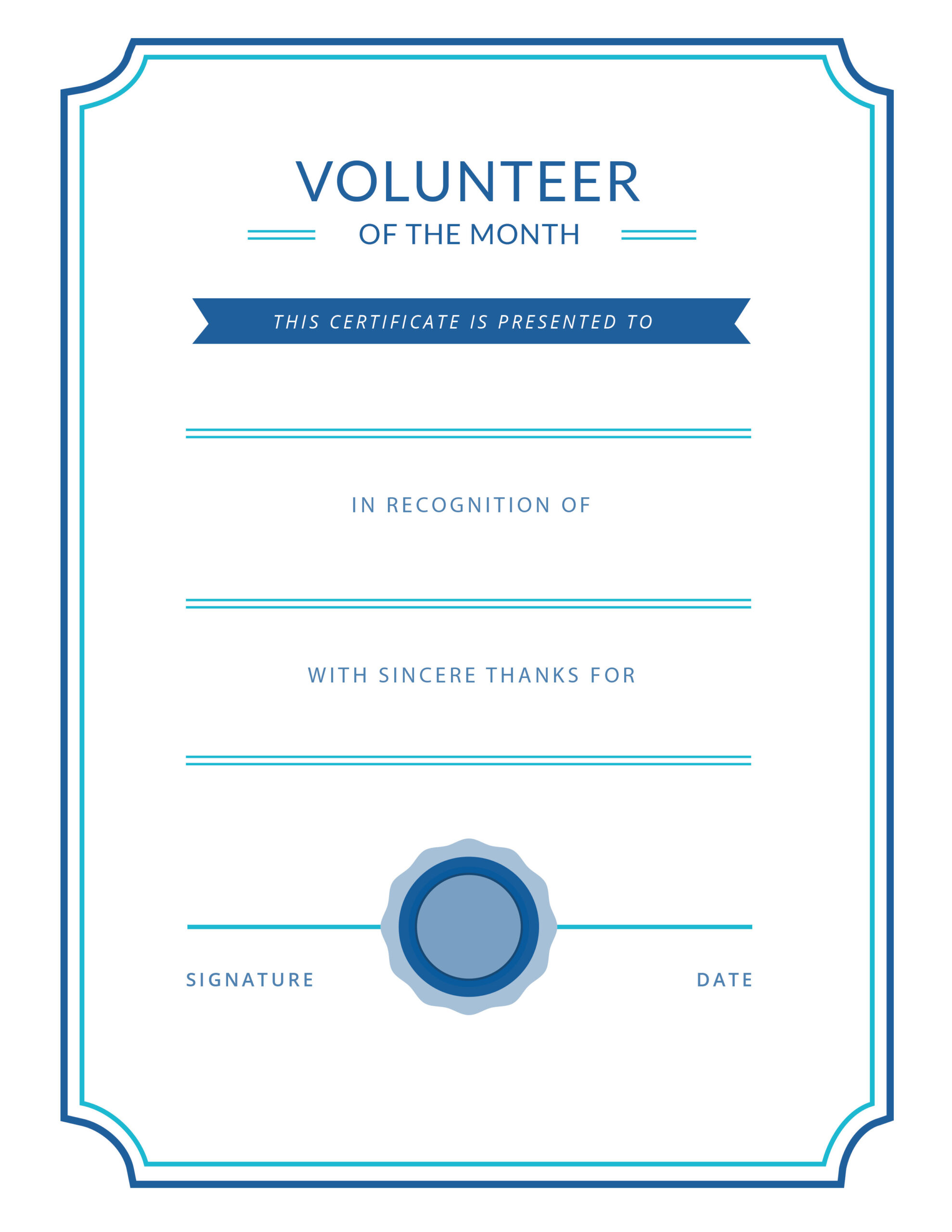 sample volunteer recognition certificate template