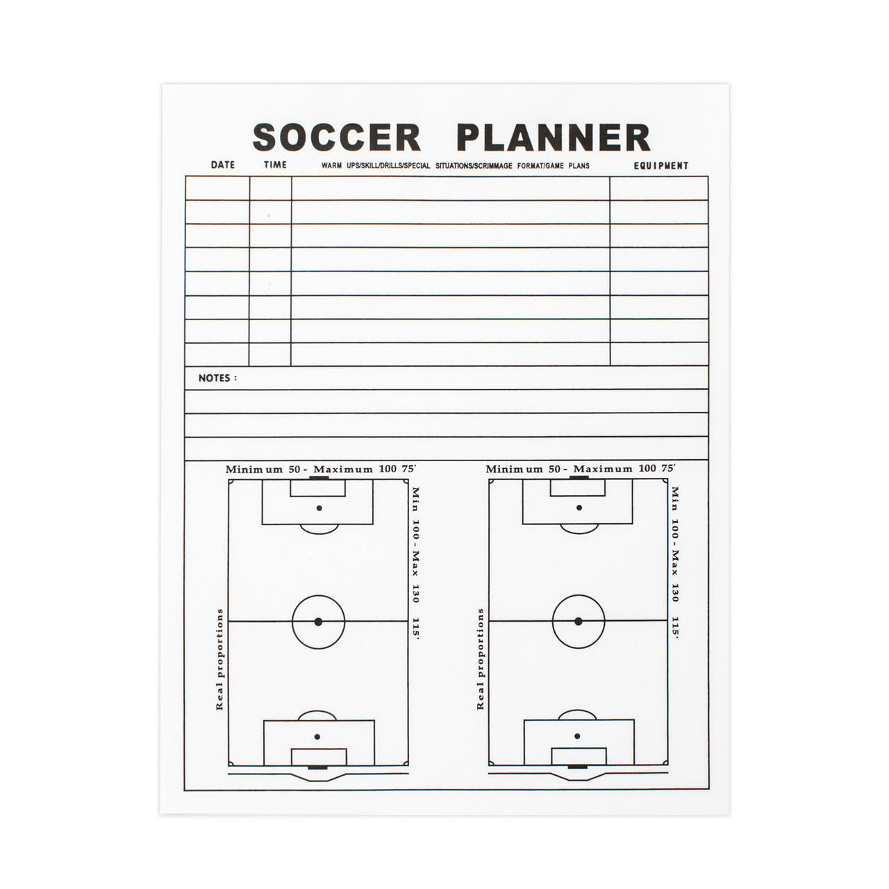 sample soccer practice planner template