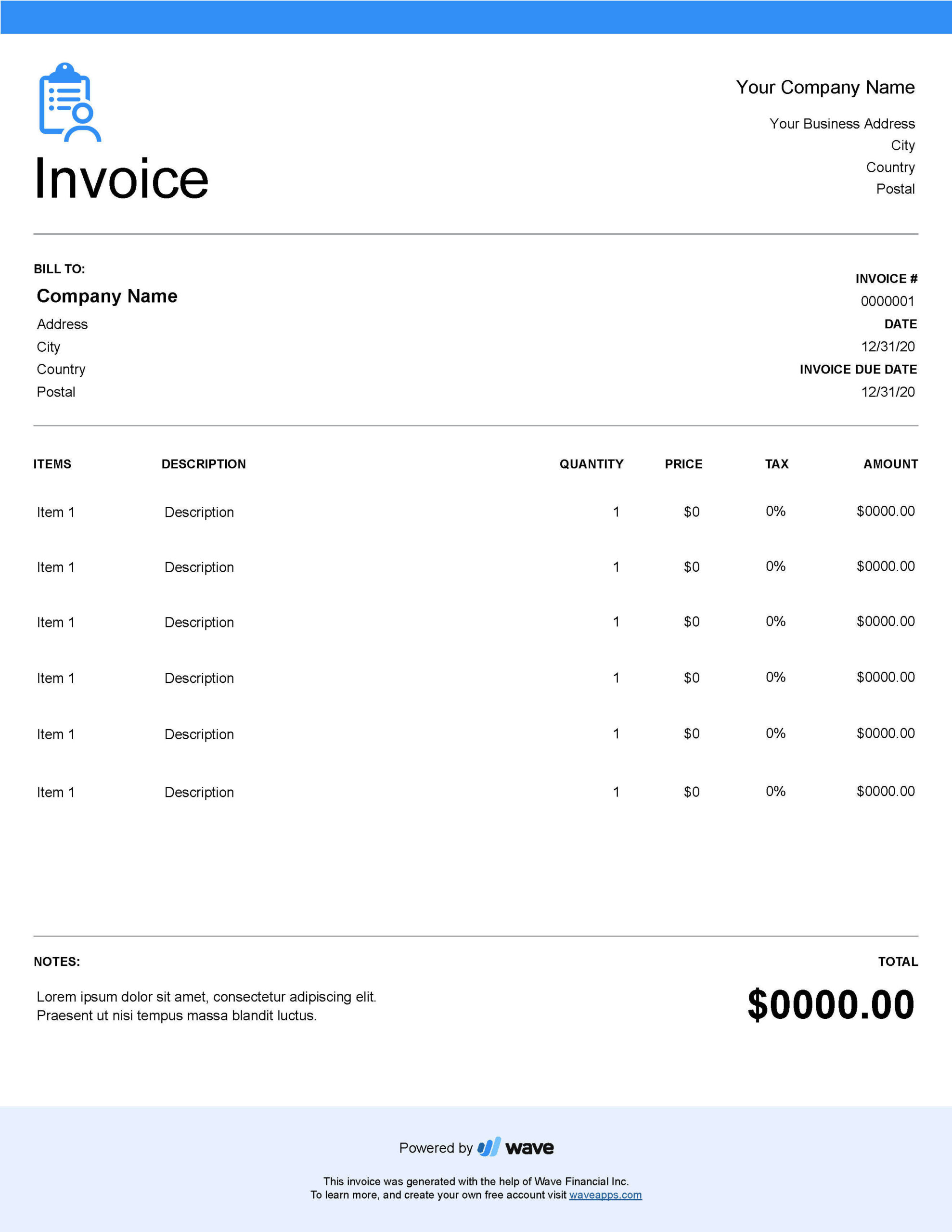 sample invoice for contract work template