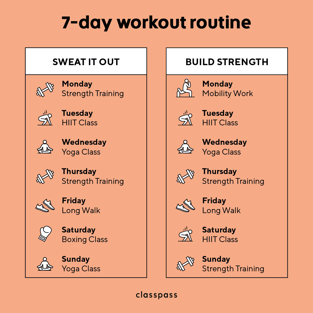 sample workout planning template