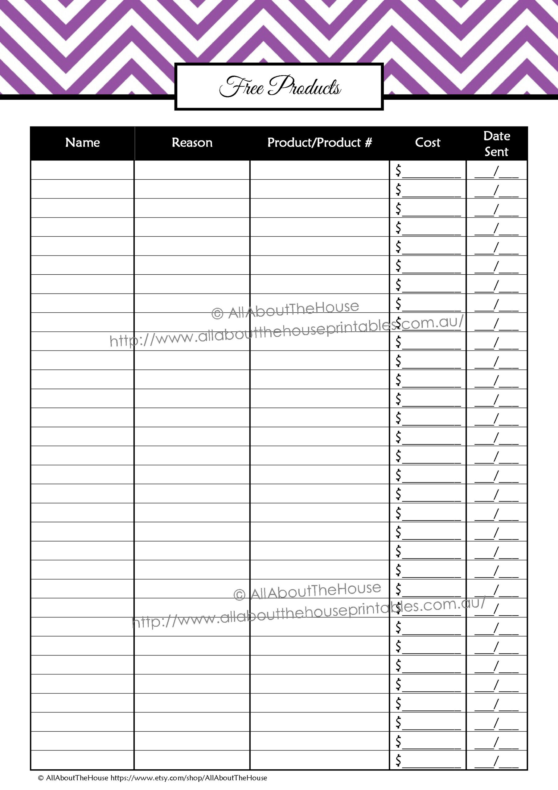 sample sales planner template