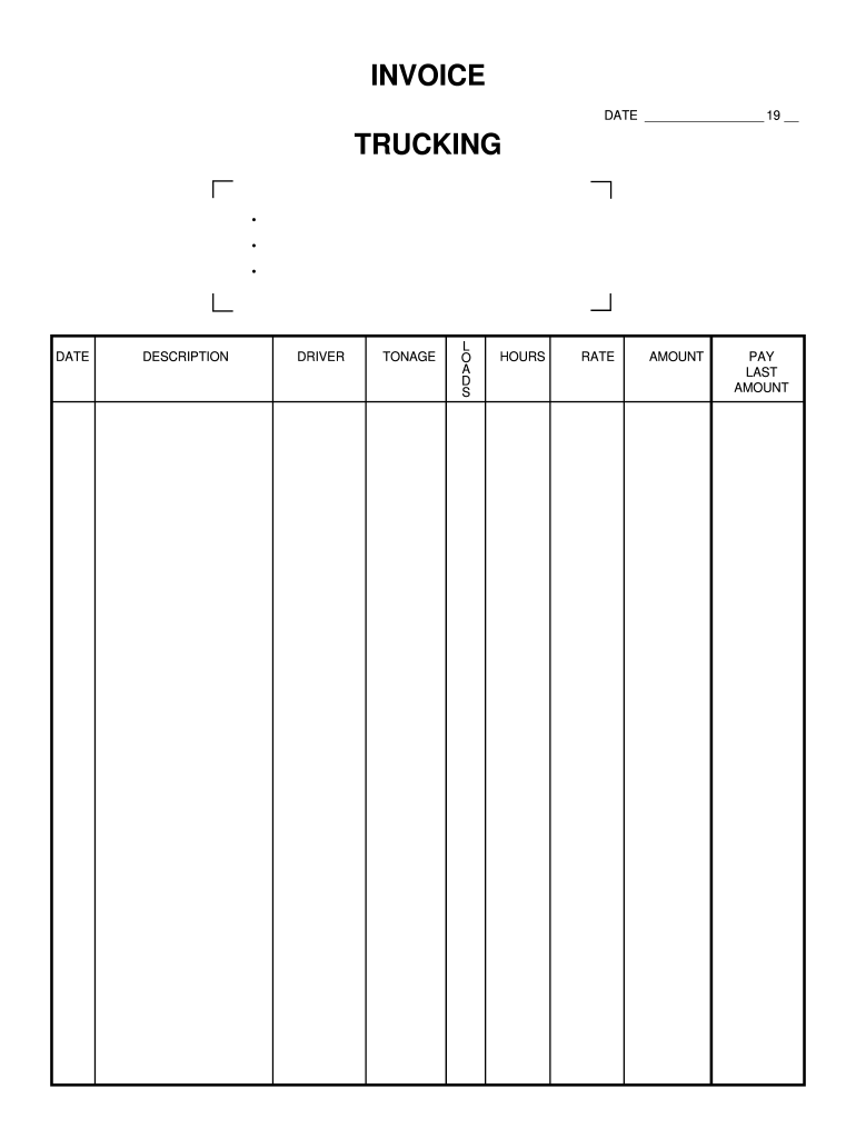 sample dump truck invoice template