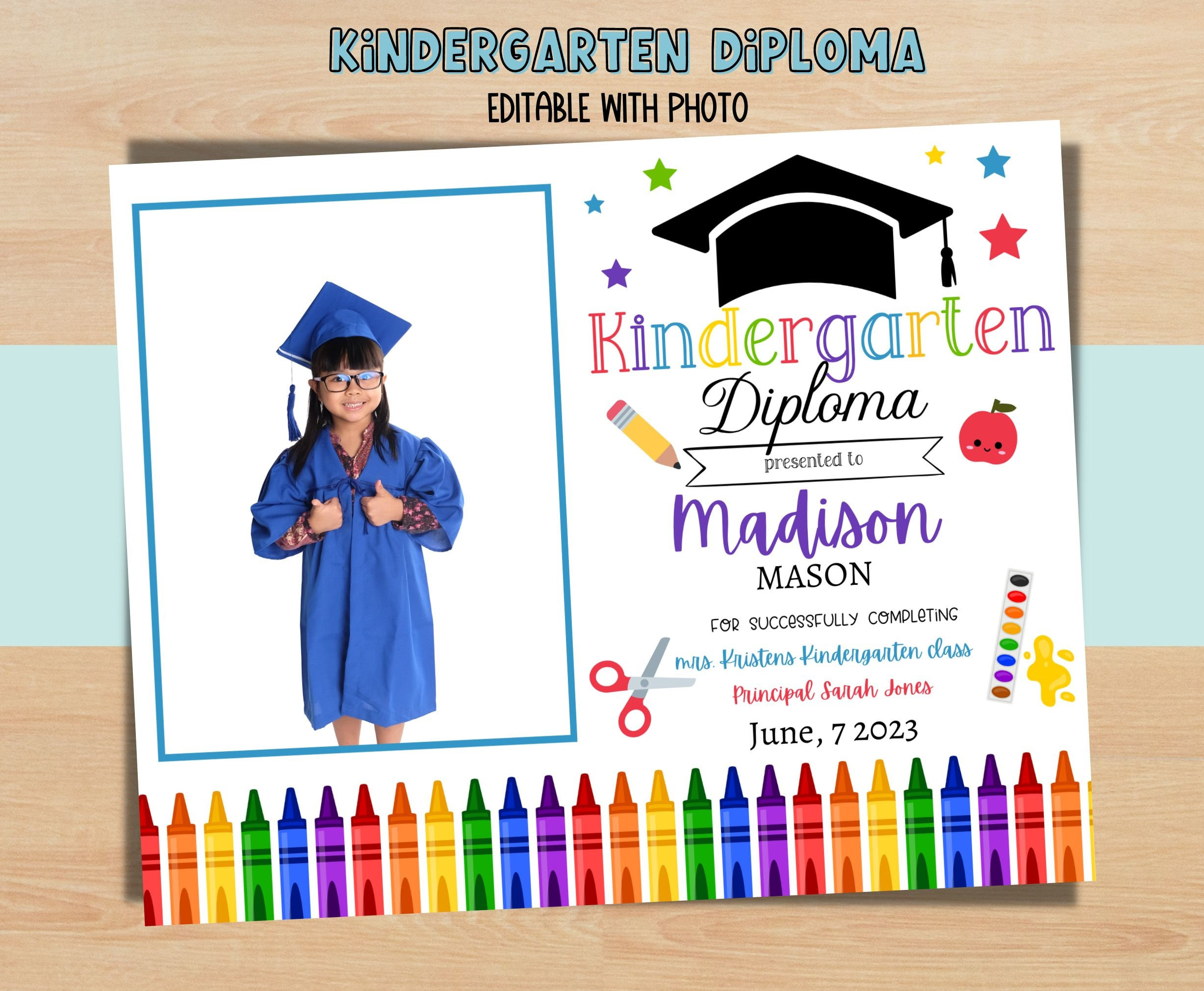 sample Kindergarten Graduation Certificate template