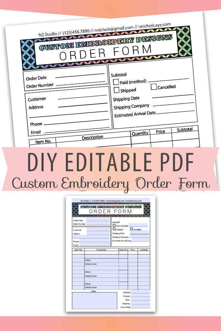 sample embroidery invoice template