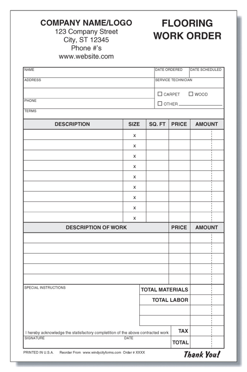 sample flooring installation invoice template