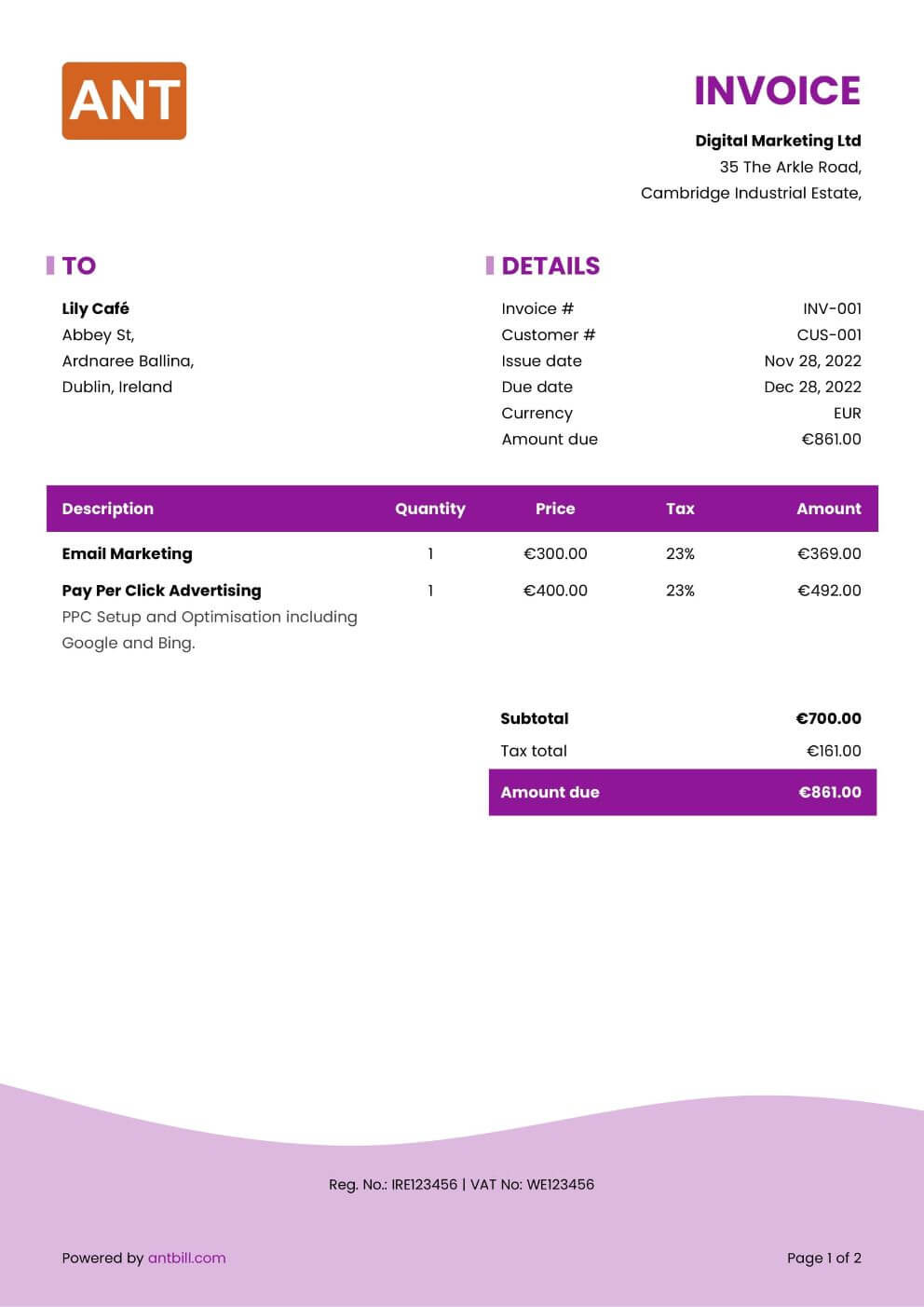 sample audio engineer invoice template