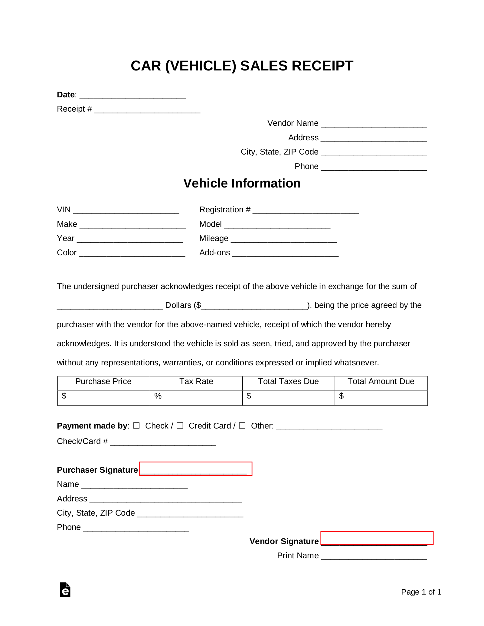 car sale invoice template