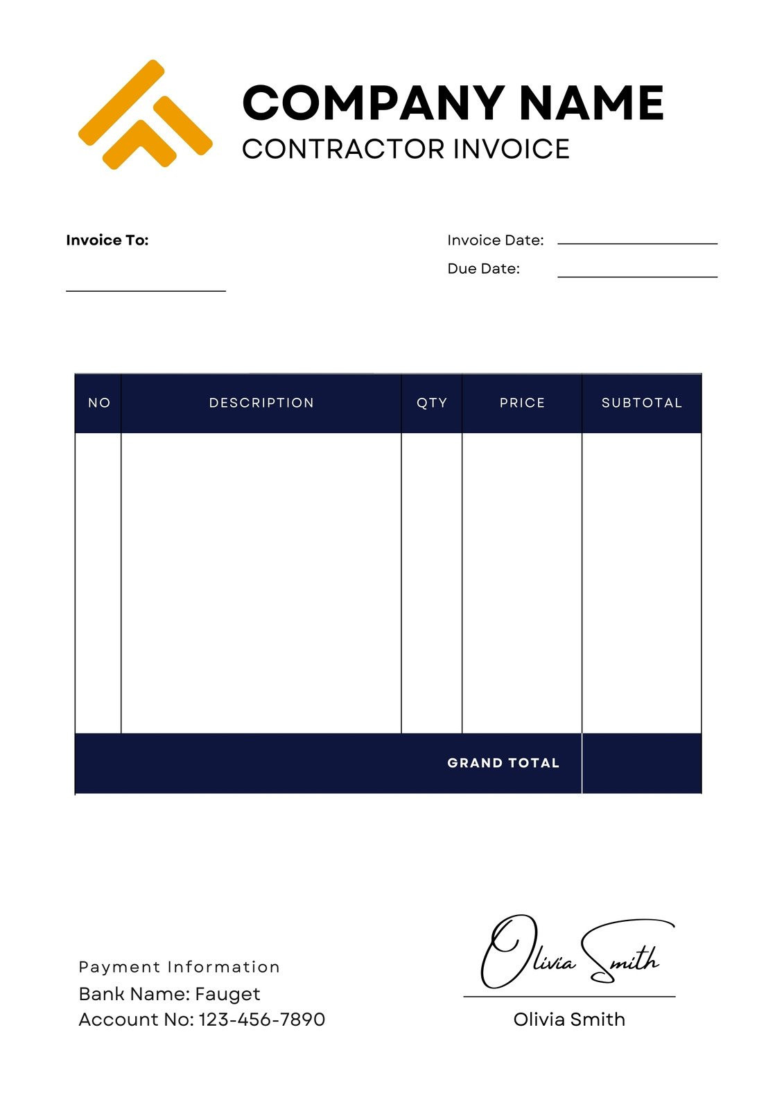 construction invoice template