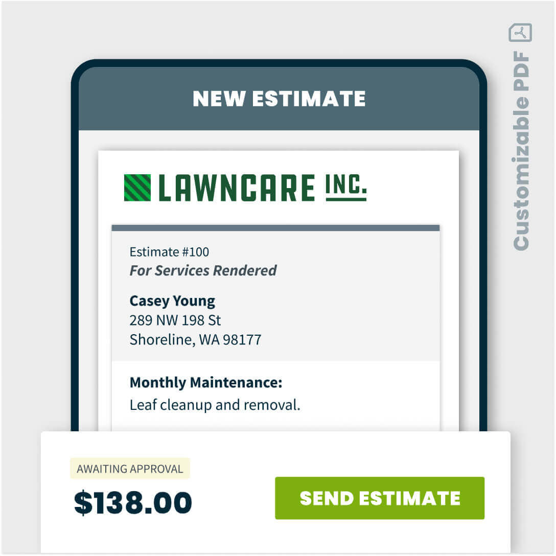 sample lawn care estimate template