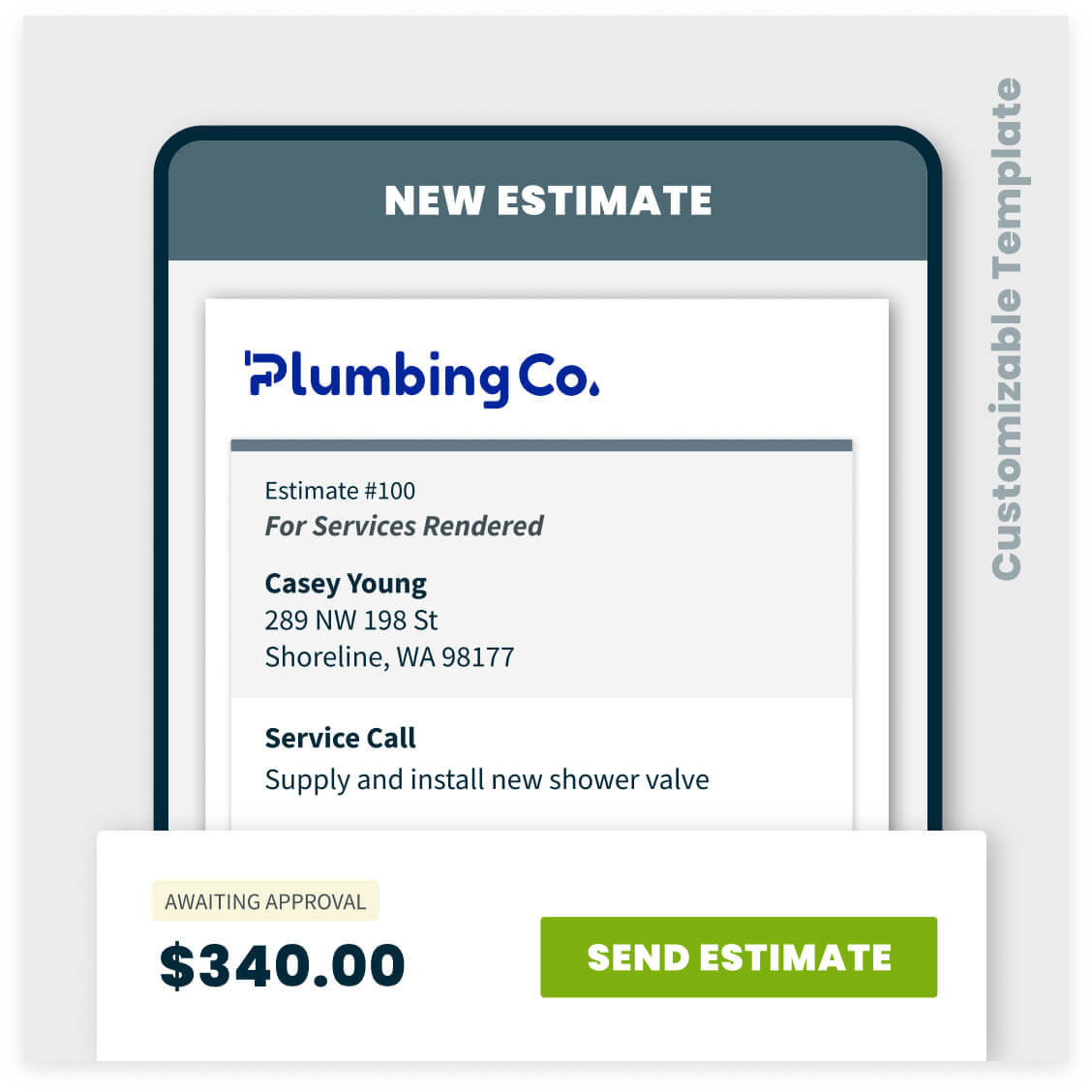 sample plumber estimate template