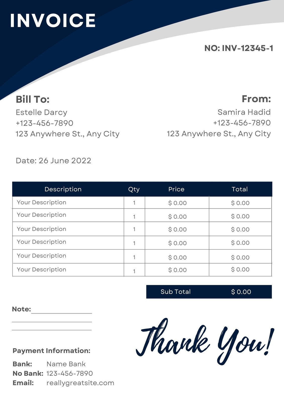 business invoice template