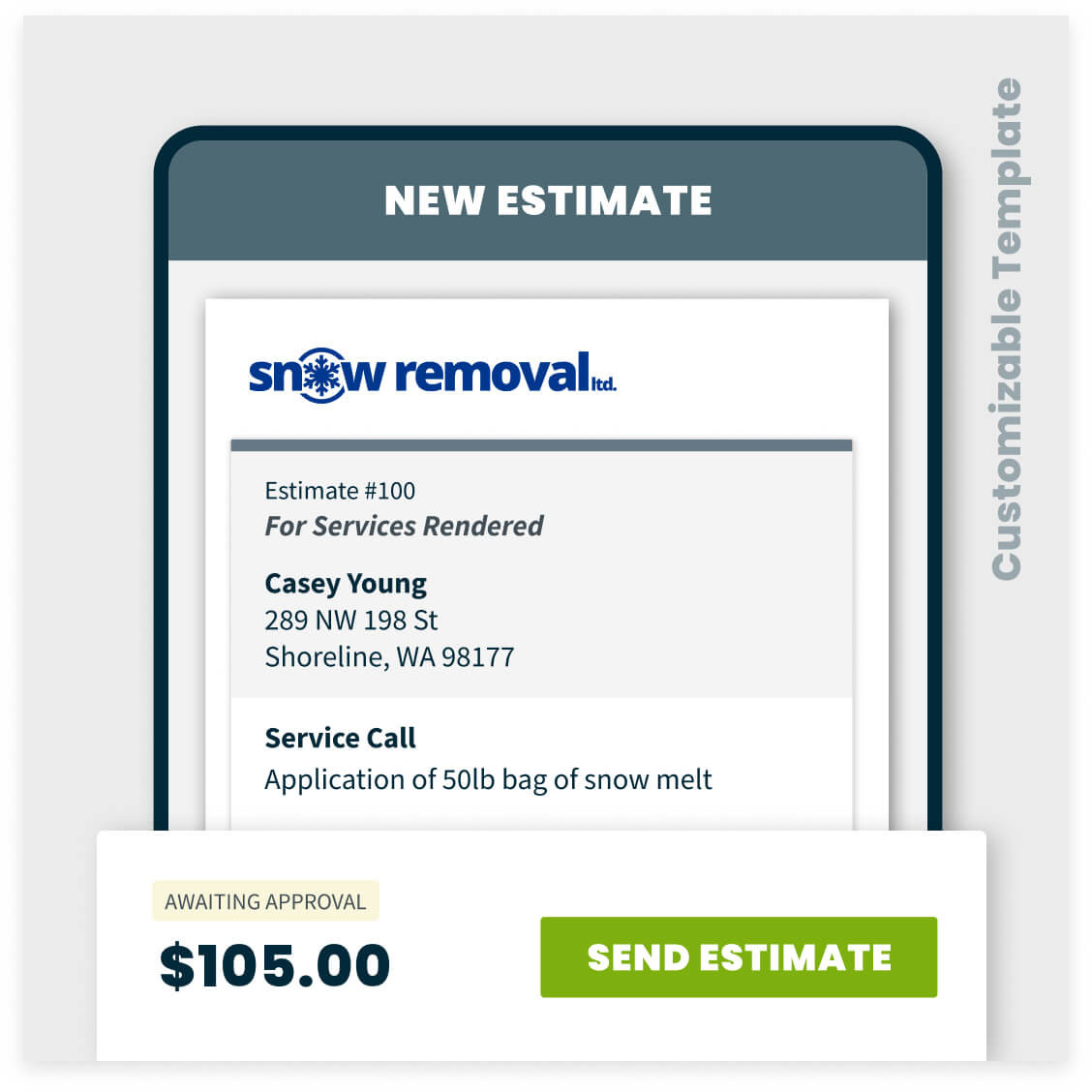 sample snow removal estimate template