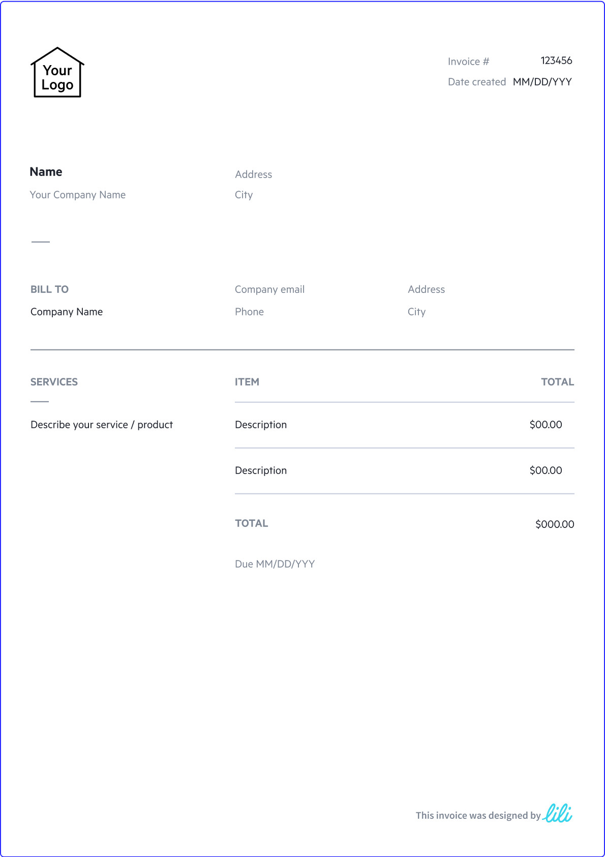 trucking company invoice template