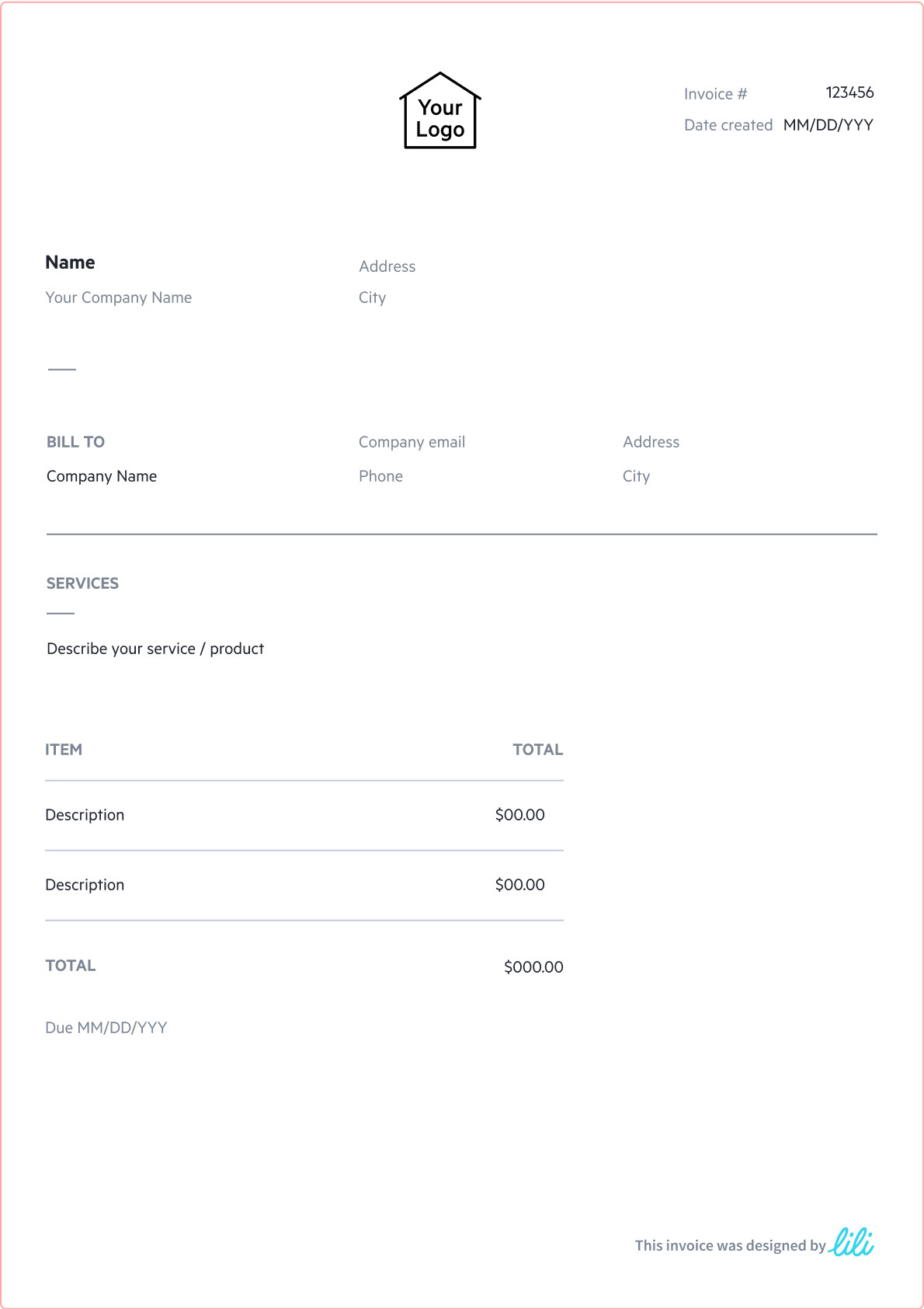 sample auto transport invoice template