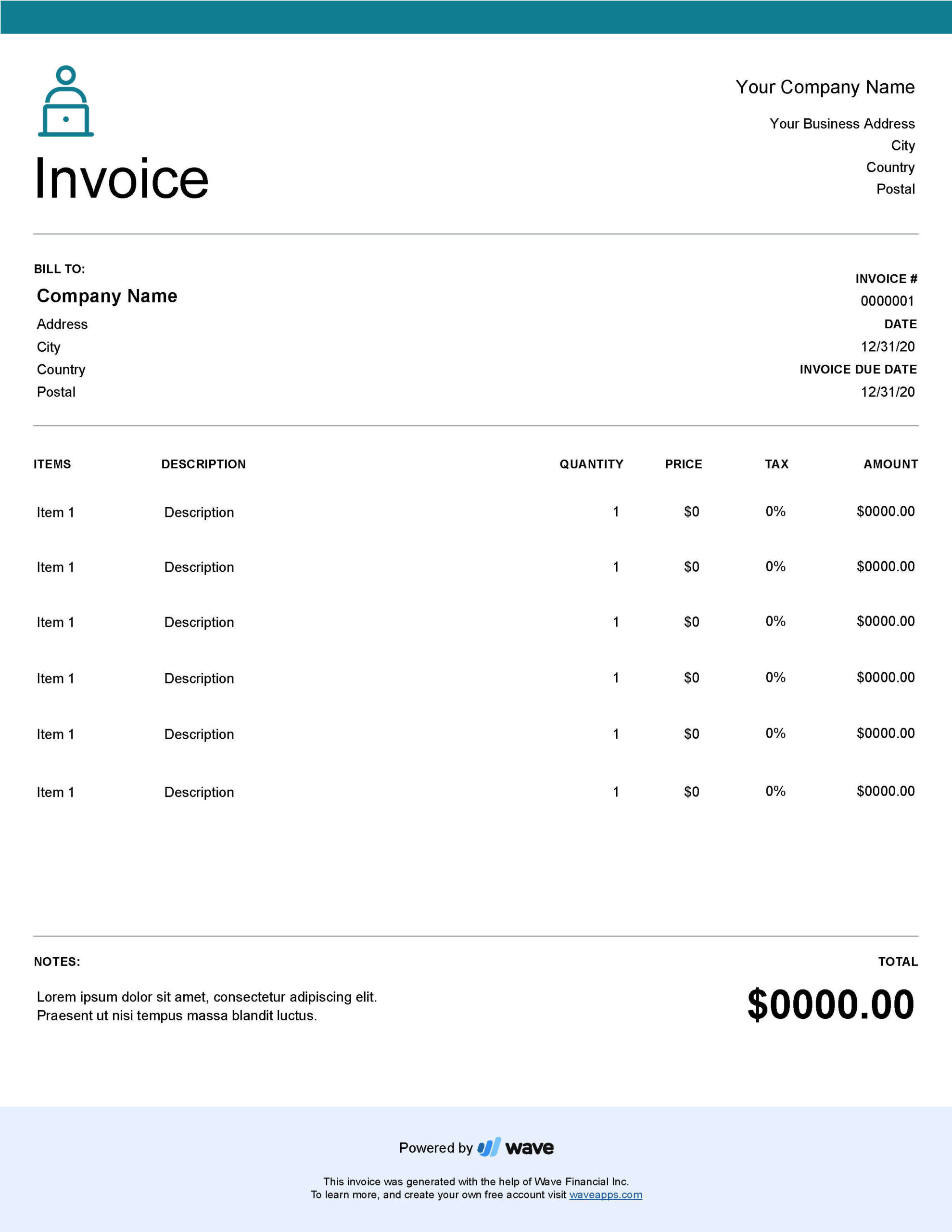 sample freelance invoice template