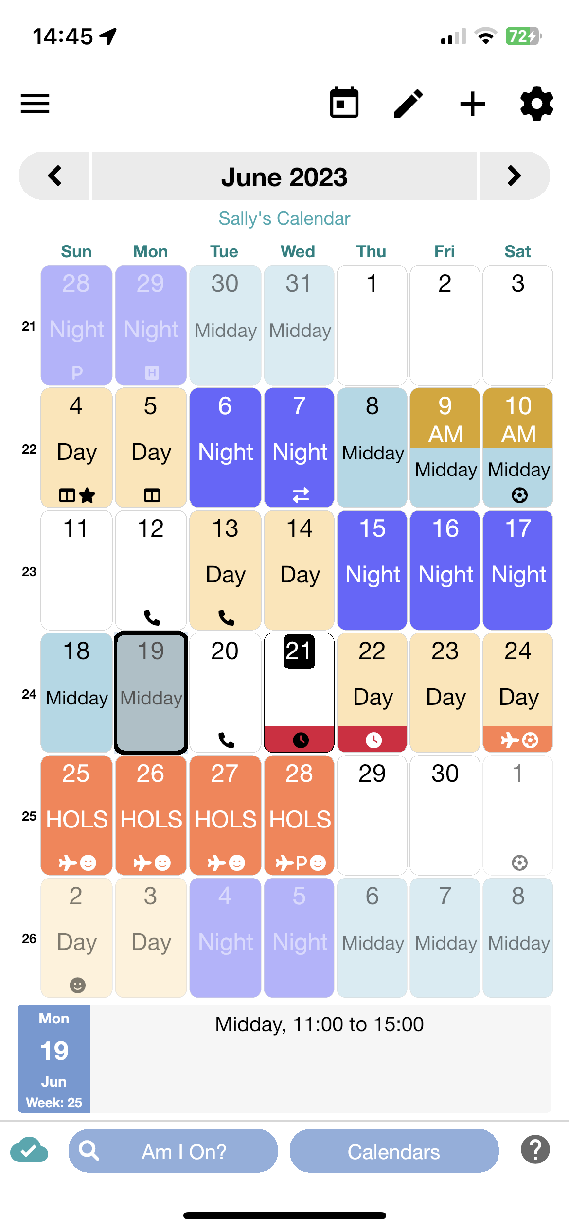 sample shift planning template