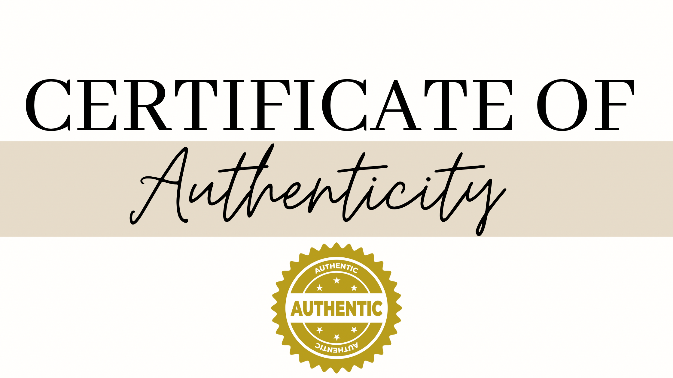 sample authenticity certificate template