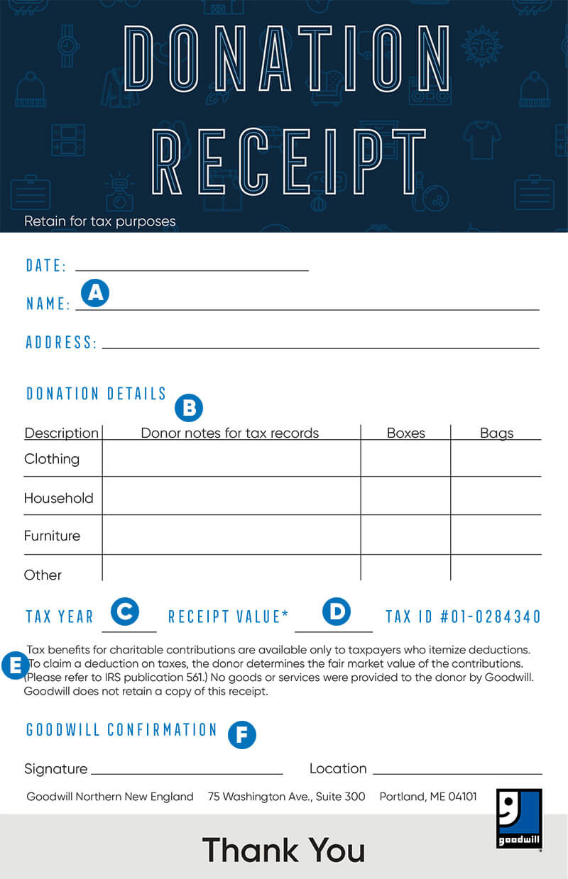 donation invoice template