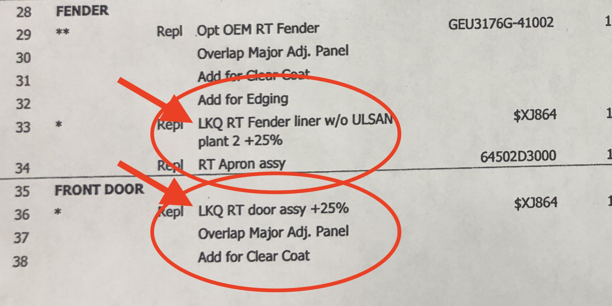 sample body shop estimate template