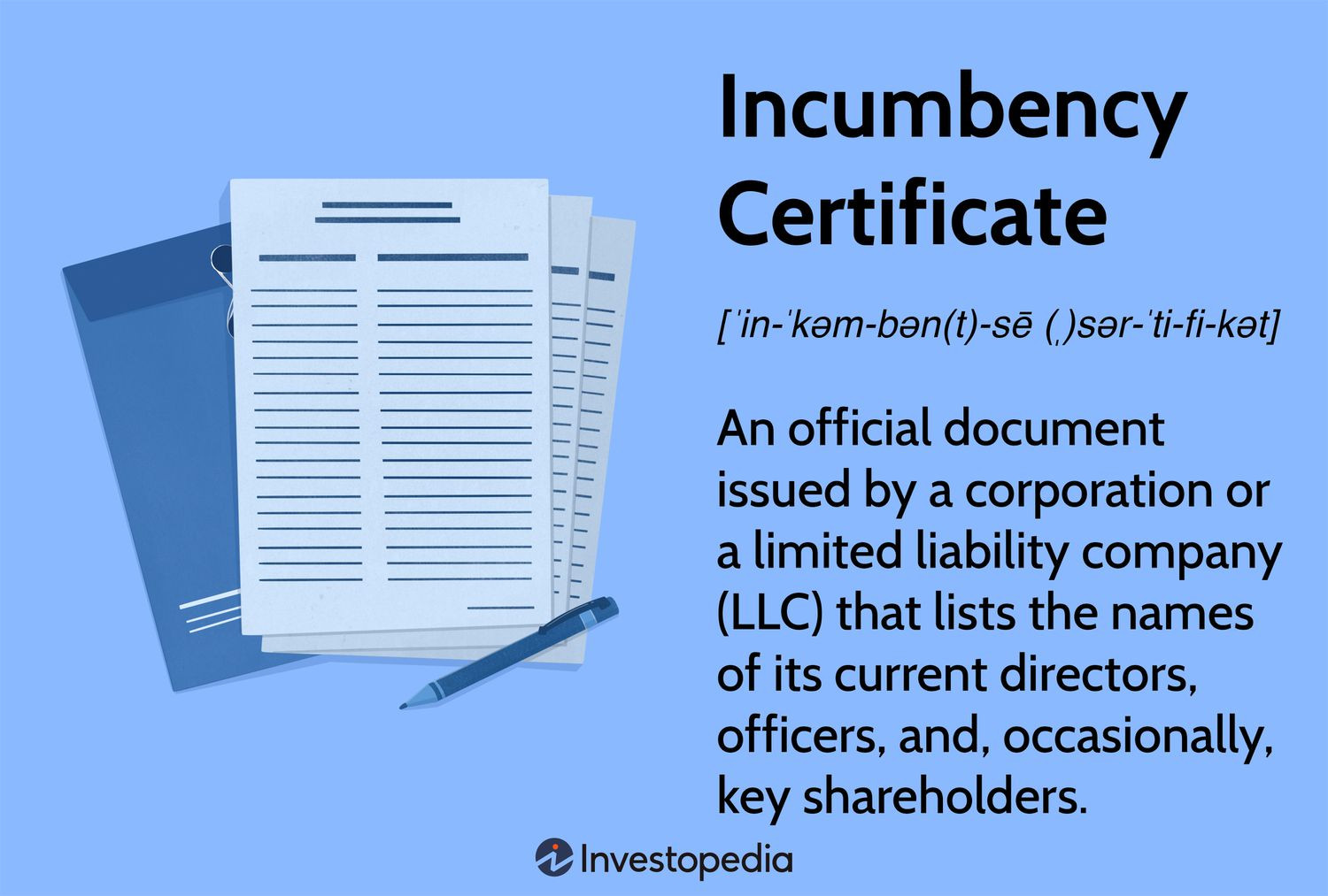 sample Incumbency Certificate template