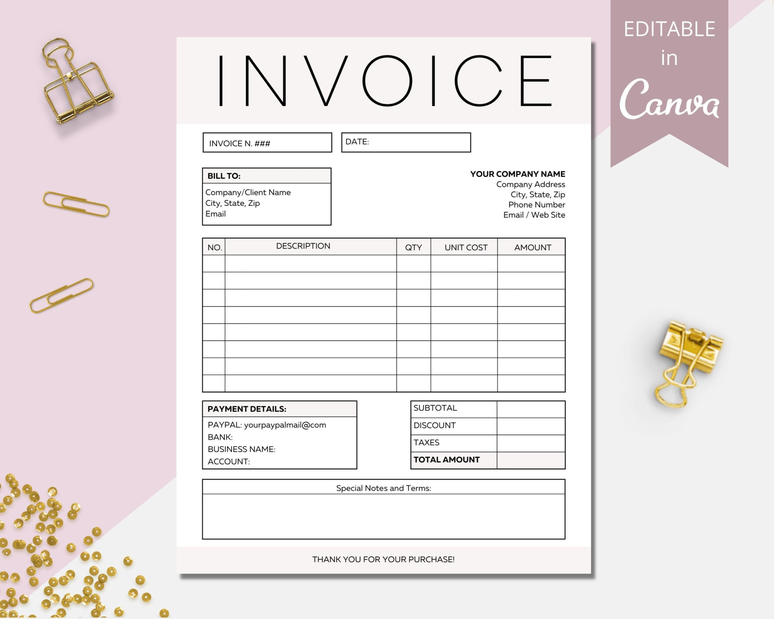 sample embroidery invoice template