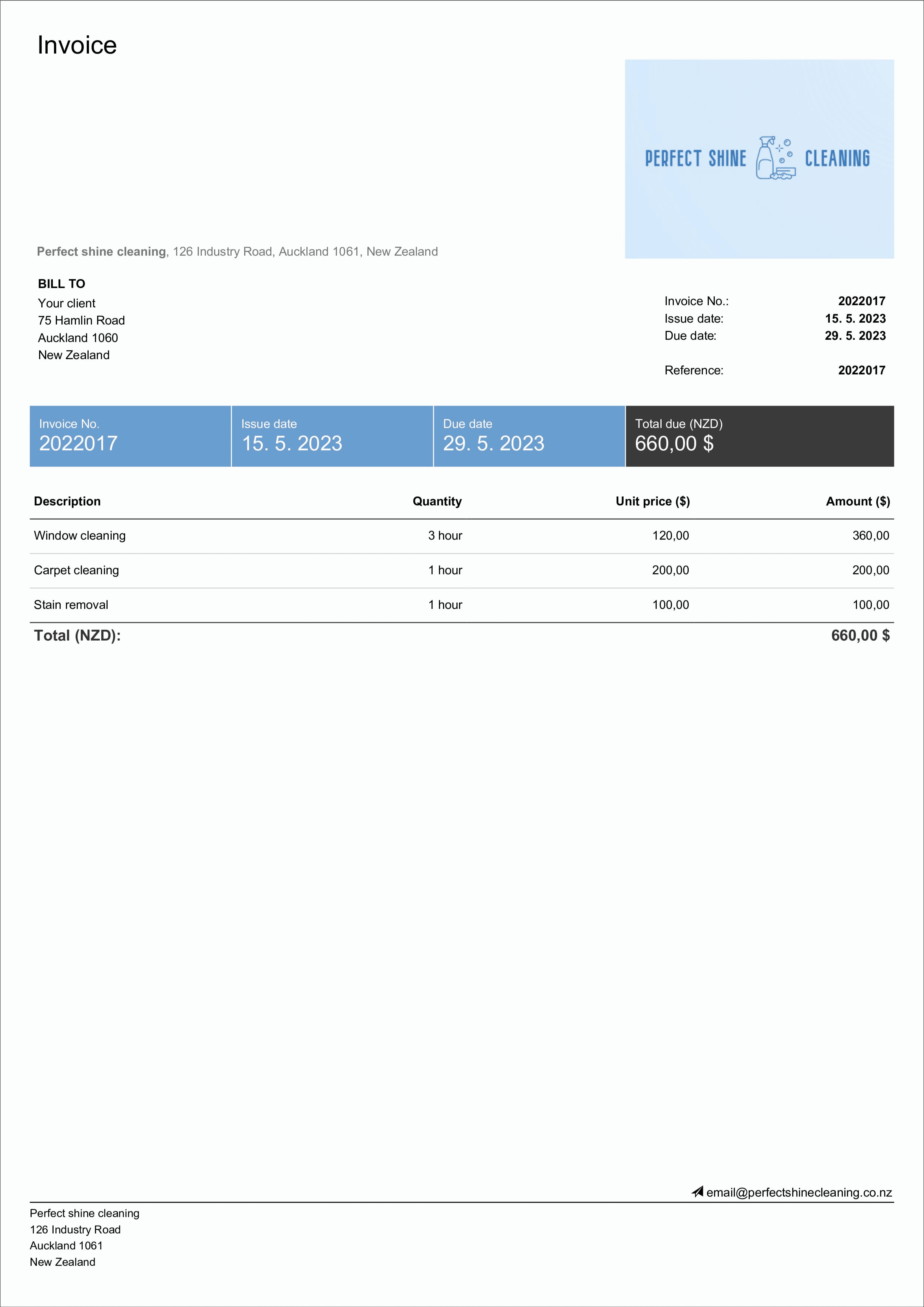 itemized invoice template