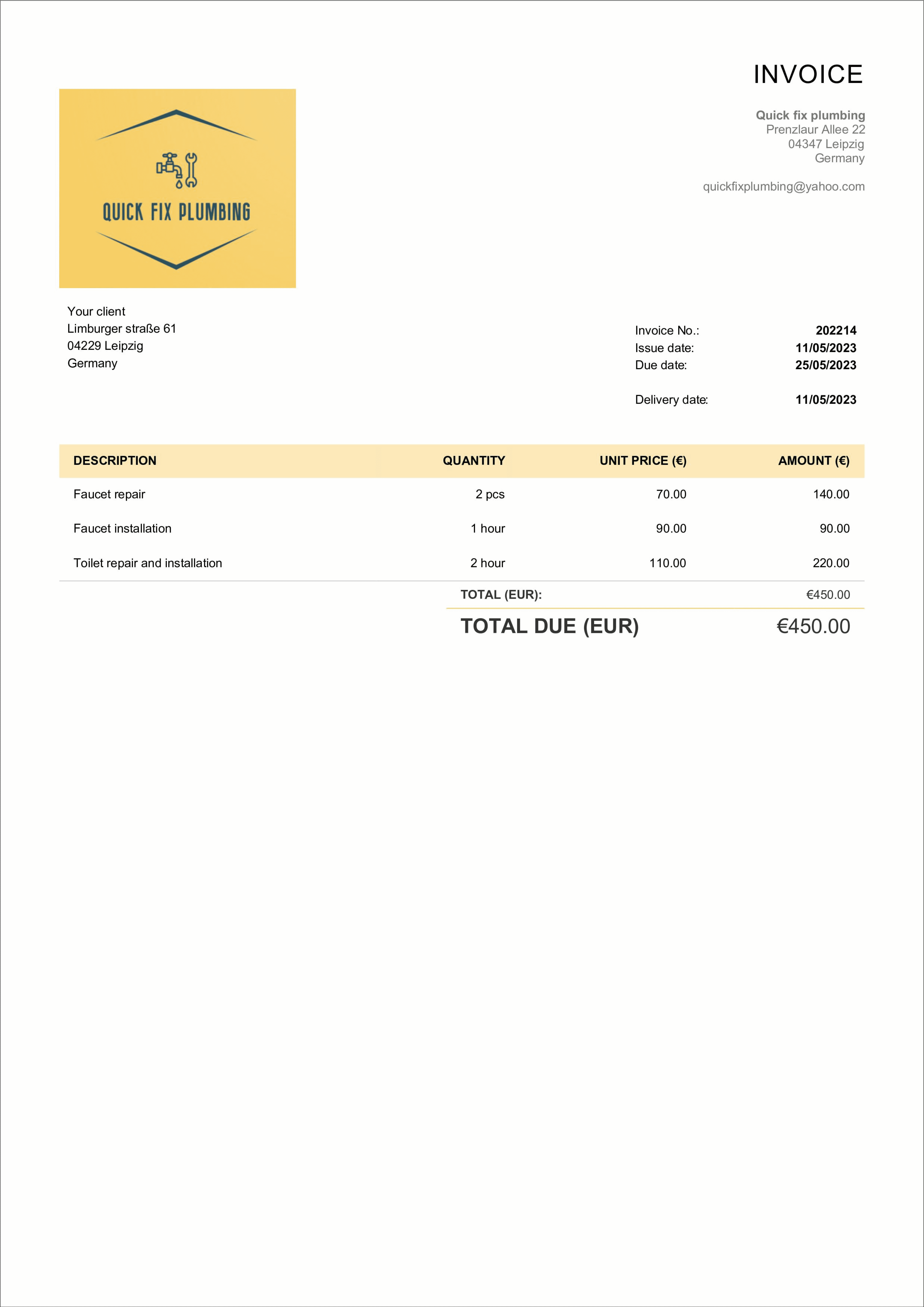 itemized invoice template