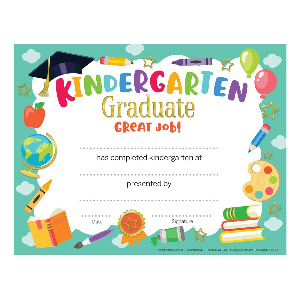 sample Kindergarten Graduation Certificate template