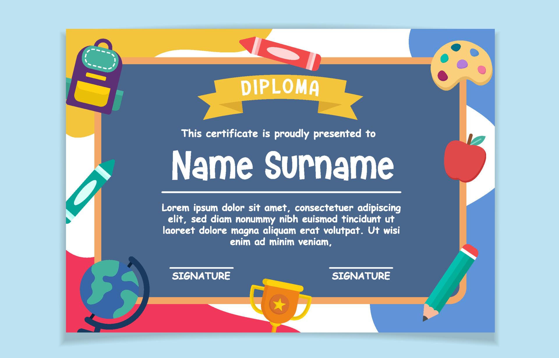 sample Kindergarten Graduation Certificate template