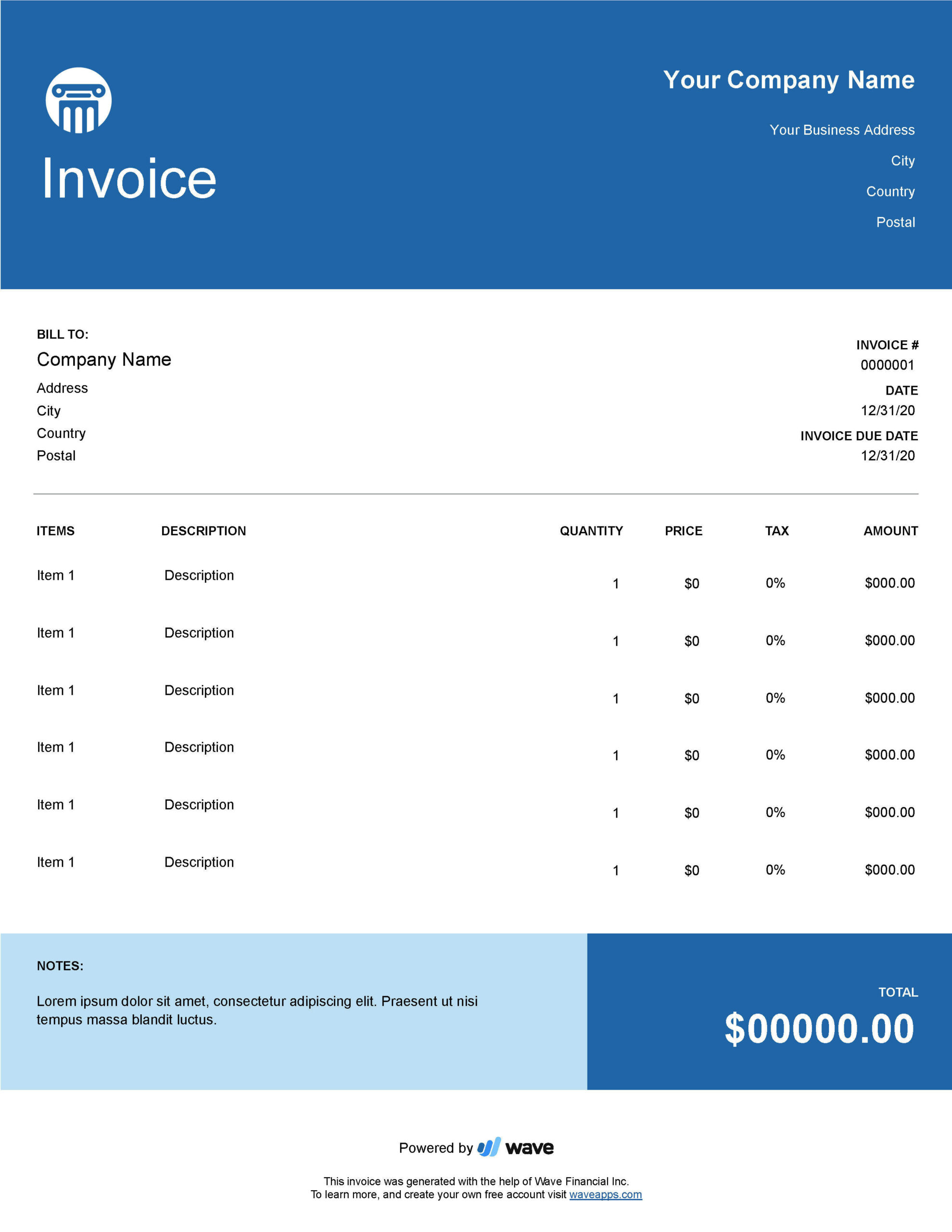 law invoice template