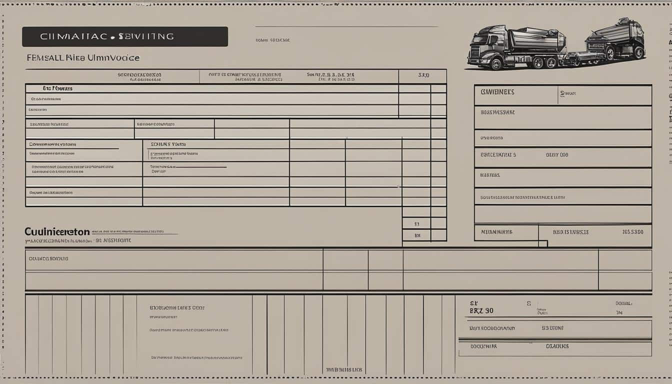 sample carrier invoice template