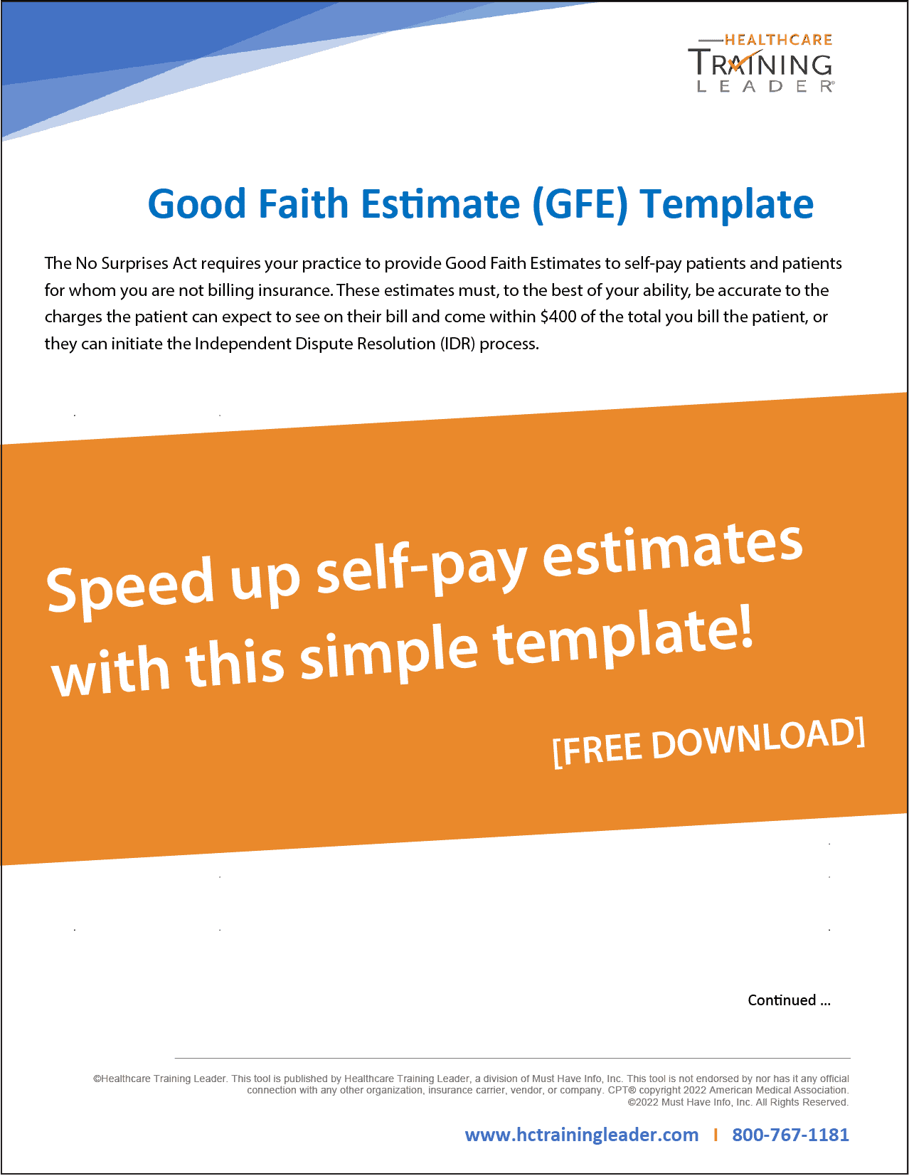 sample good faith estimate template