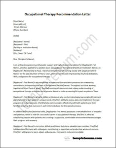 occupational therapy cover letter examples new grad