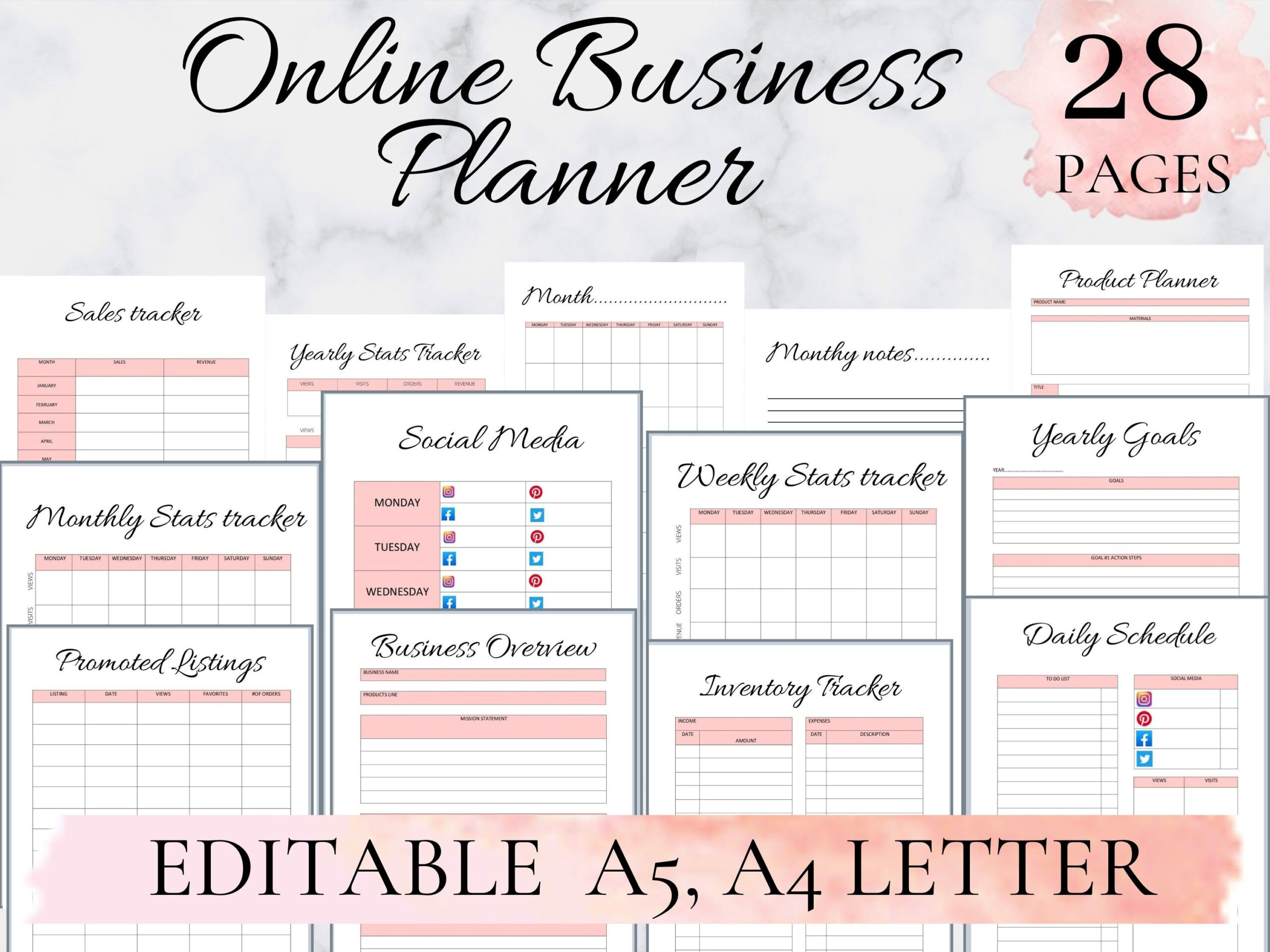 sample business planner template