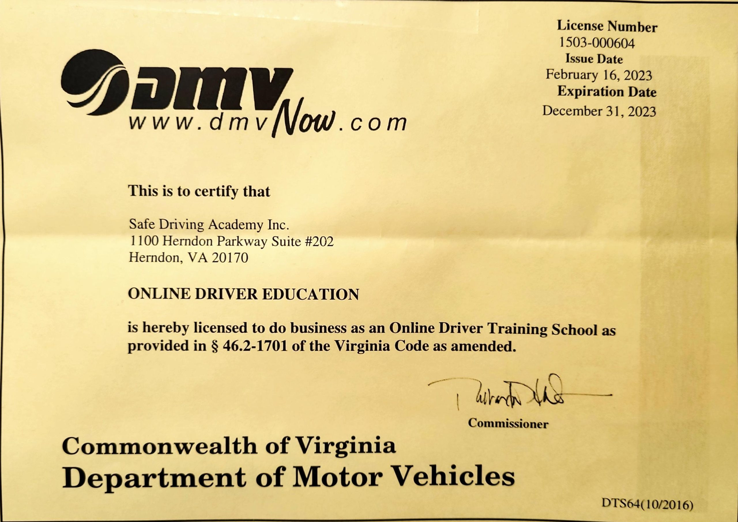 sample driver education completion certificate template