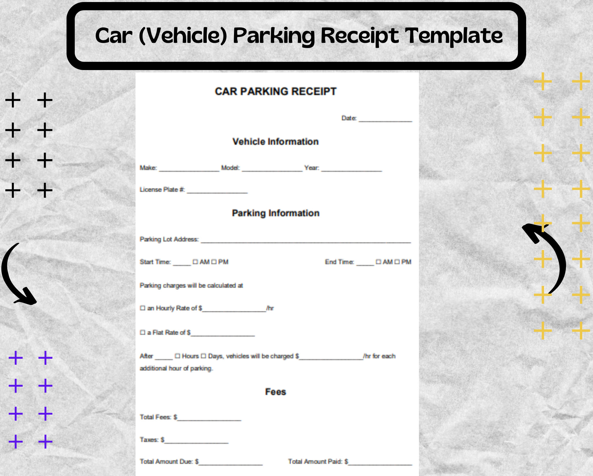 sample parking invoice template