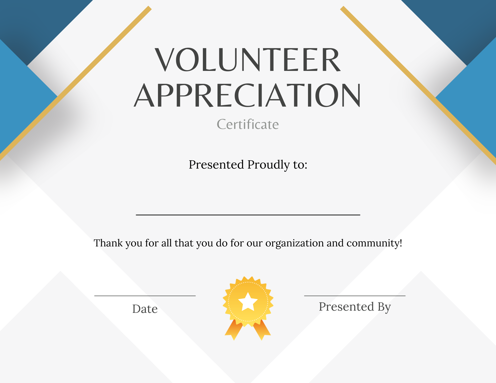 sample volunteer recognition certificate template