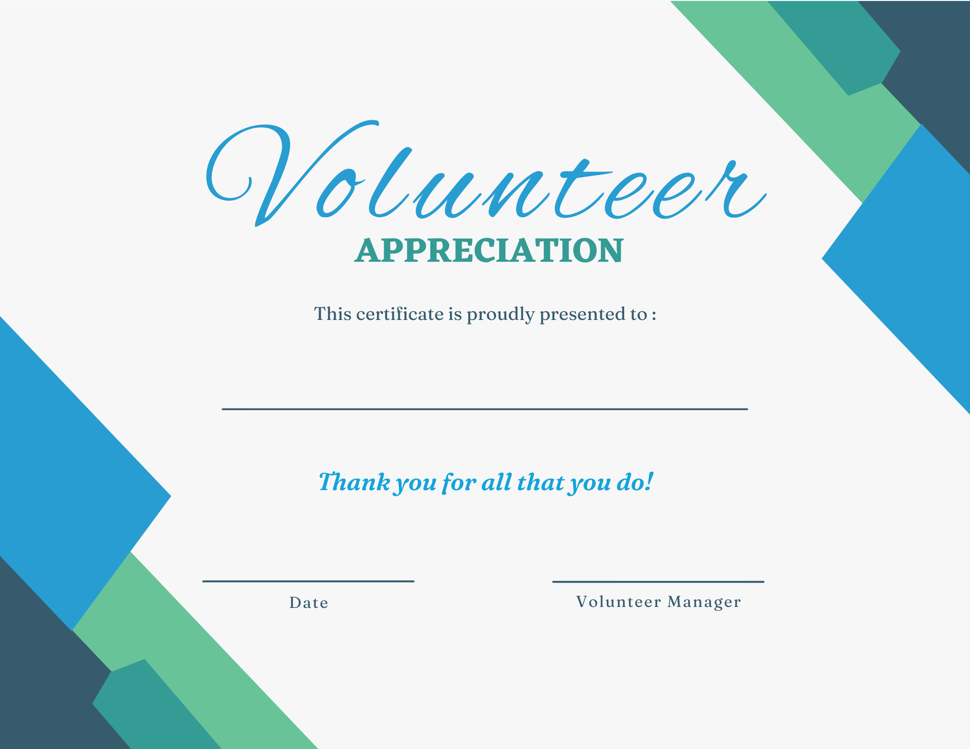 sample volunteer recognition certificate template