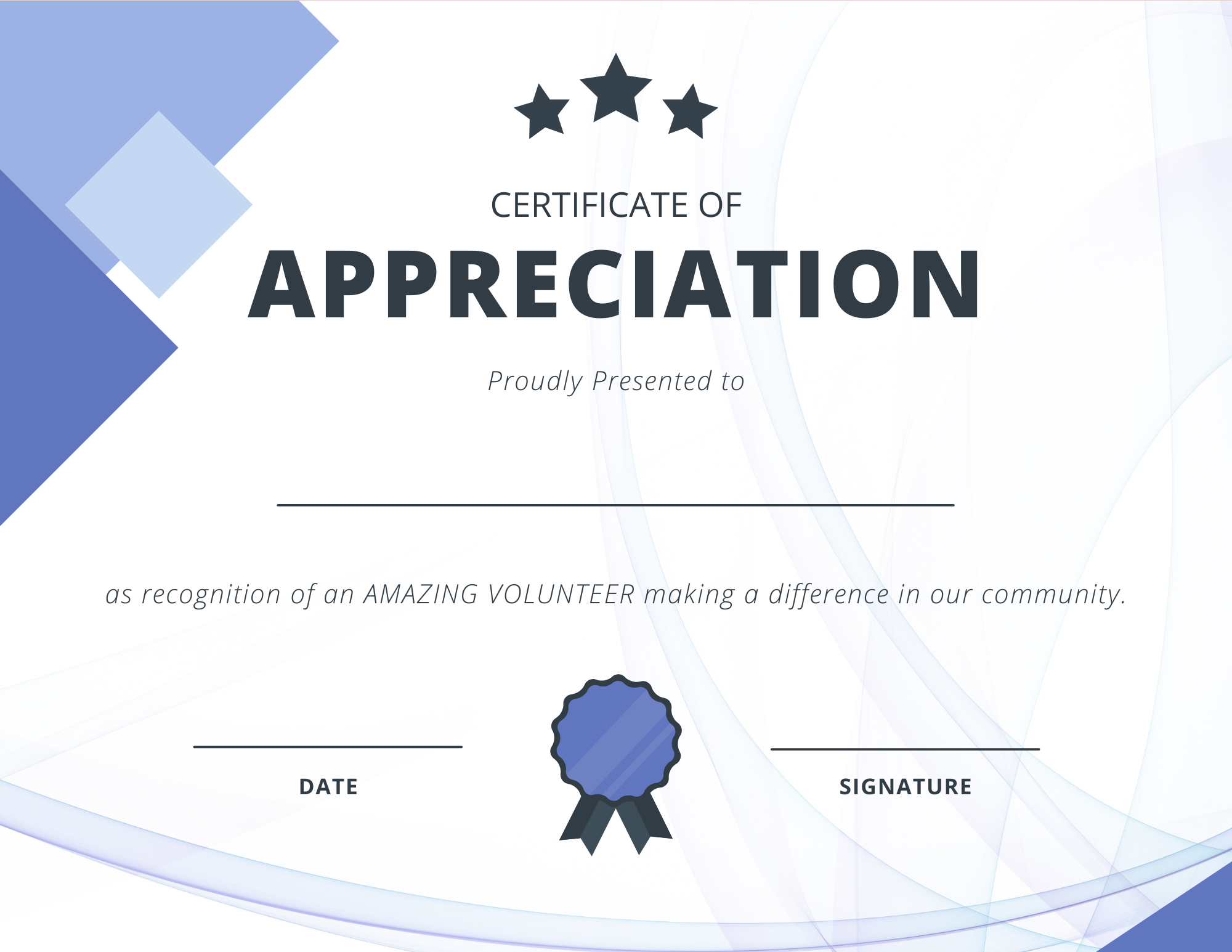 sample volunteer recognition certificate template